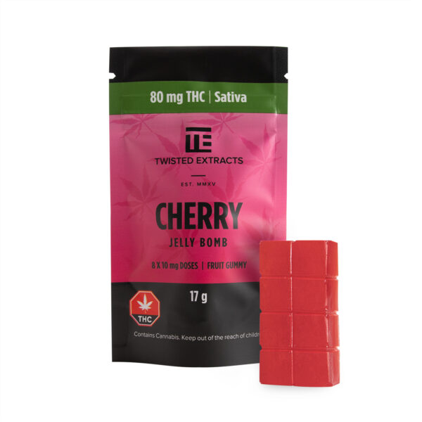 Twisted Extracts – Cherry Jelly Bomb – Sativa – 80mg THC | Weed Deals Canada