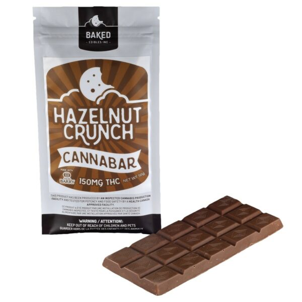 Baked Edibles – Chocolate Bar – Hazelnut Crunch 150mg THC | Weed Deals Canada