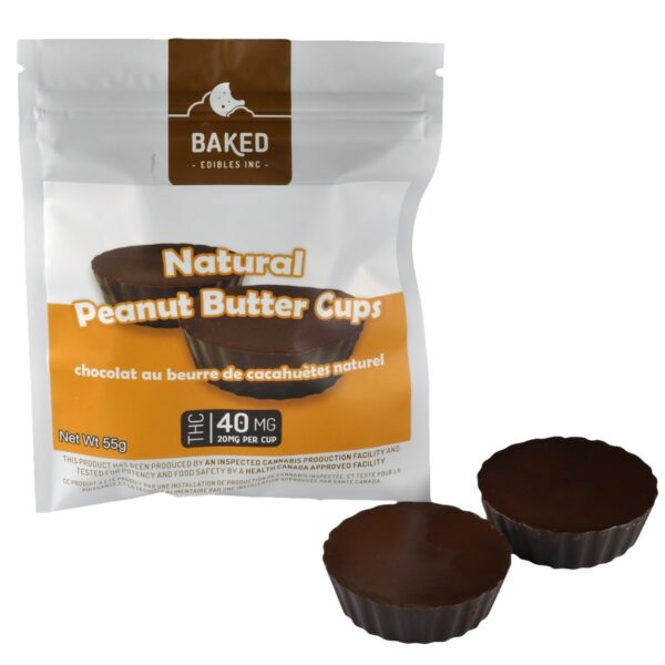 Baked Edibles – Chocolate Mini Peanut Butter Cups 40mg THC | Weed Deals Canada