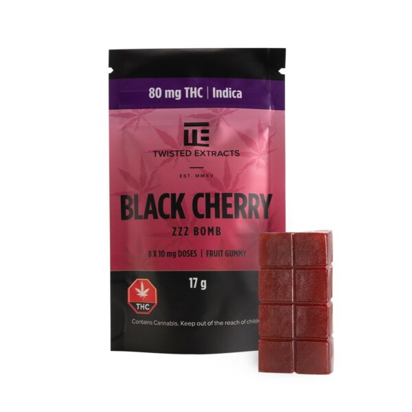 Twisted Extracts – Black Cherry – Zzz Bombs – 80mg THC | Weed Deals Canada