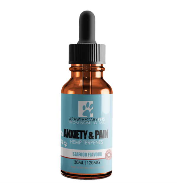 Apawthecary Pets – Anxiety & Pain Tincture – Seafood Medley Flavour 120mg | Weed Deals Canada