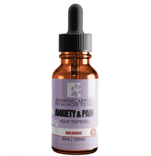 Apawthecary Pets – Anxiety & Pain Tincture – Unflavoured 120mg | Weed Deals Canada