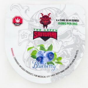 The Green Samurai – Blueberry Gummies – 150mg | Weed Deals Canada