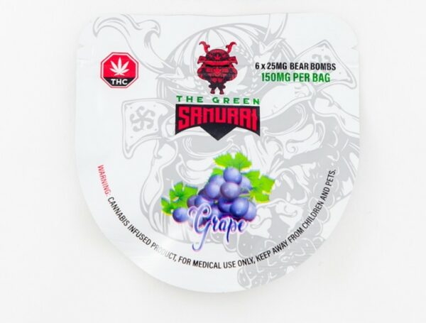 The Green Samurai – Grape Gummies – 150mg | Weed Deals Canada