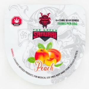 The Green Samurai – Peach Gummies – 150mg | Weed Deals Canada