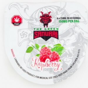 The Green Samurai – Raspberry Gummies – 150mg | Weed Deals Canada