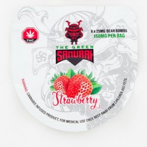 The Green Samurai – Strawberry Gummies – 150mg | Weed Deals Canada