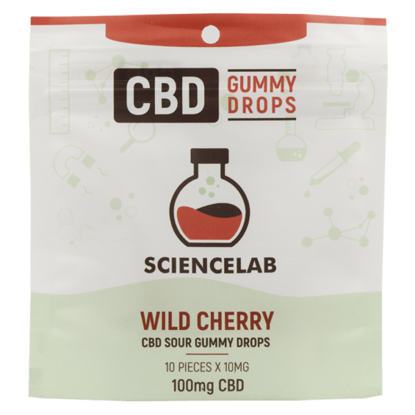 Sciencelab – CBD Sour Gummy Drops – Wild Cherry 100mg CBD | Weed Deals Canada