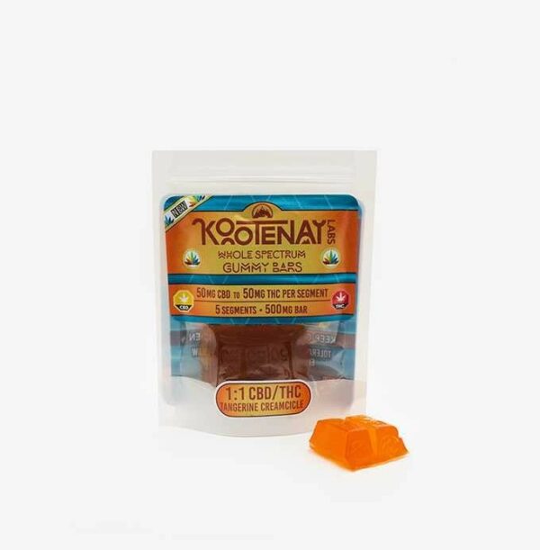 Kootenay Labs – 1:1 Tangerine Creamsicle Gummy – (500mg total) | Weed Deals Canada