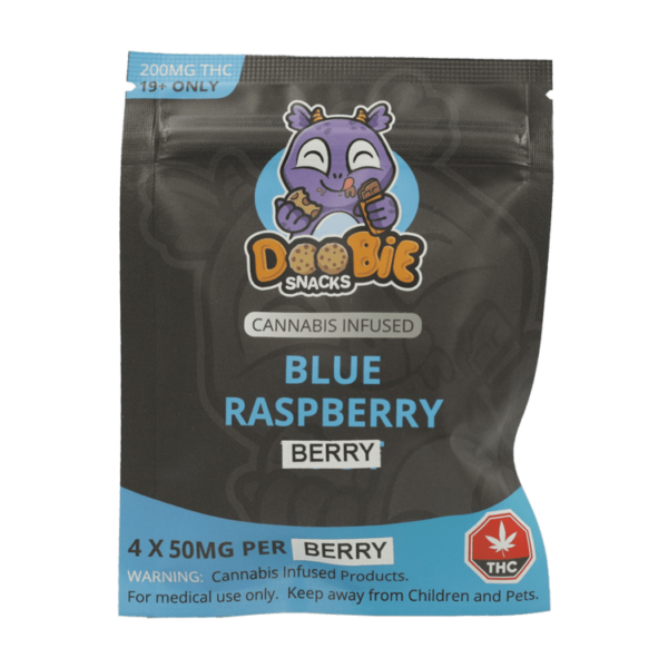 Doobie Snacks – Blue Raspberry – 200mg THC | Weed Deals Canada