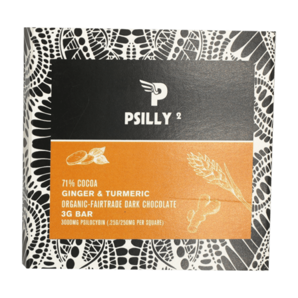 Psilly – Dark Chocolate Bar – Ginger & Turmeric | Weed Deals Canada