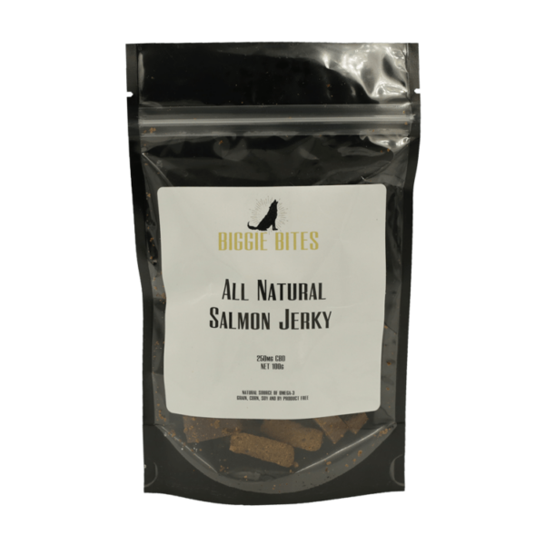 Biggie Bites – All Natural Salmon Jerky – 250mg CBD | Weed Deals Canada