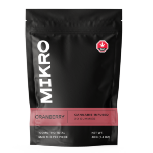 Mikro – THC Gummies – 100mg THC – Cranberry | Weed Deals Canada