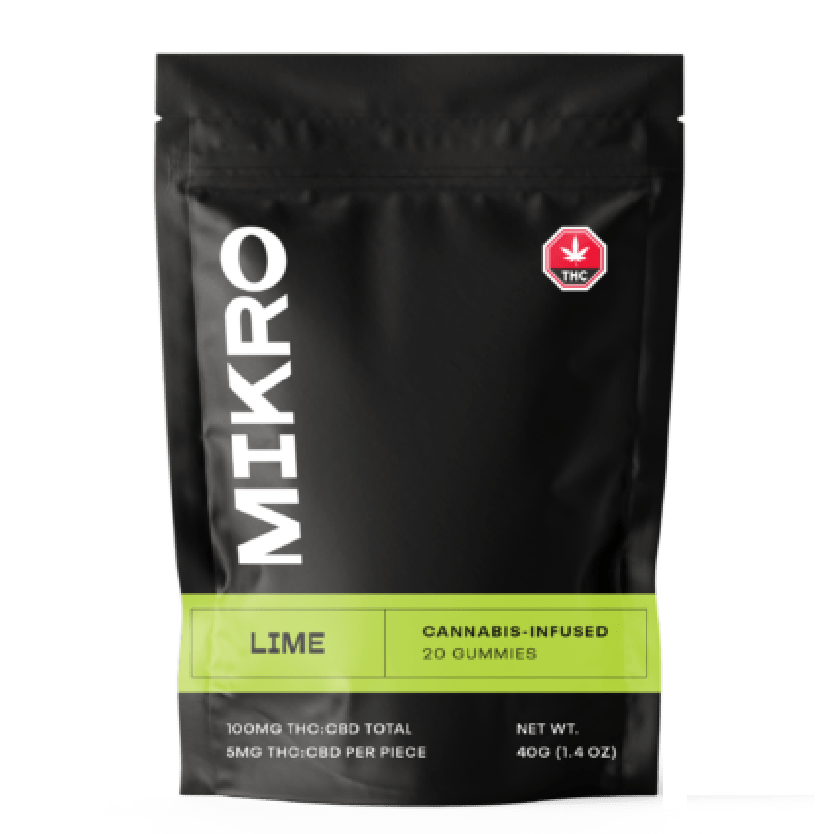 Mikro – 1:1 THC/CBD Gummies – 100mg – Lime | Weed Deals Canada