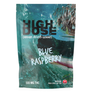 High Dose – cannabis Infused Gummies – Blue Raspberry – 1000mg/1500mg | Weed Deals Canada