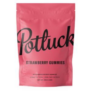 Potluck Extracts – Strawberry Gummies – 200mg THC | Weed Deals Canada