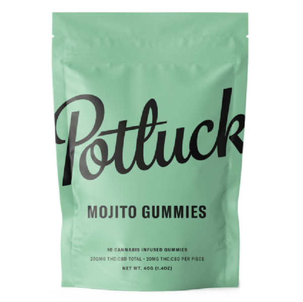 Potluck Extracts – Mojito Gummies (1:1) – 100mg THC / 100mg CBD | Weed Deals Canada