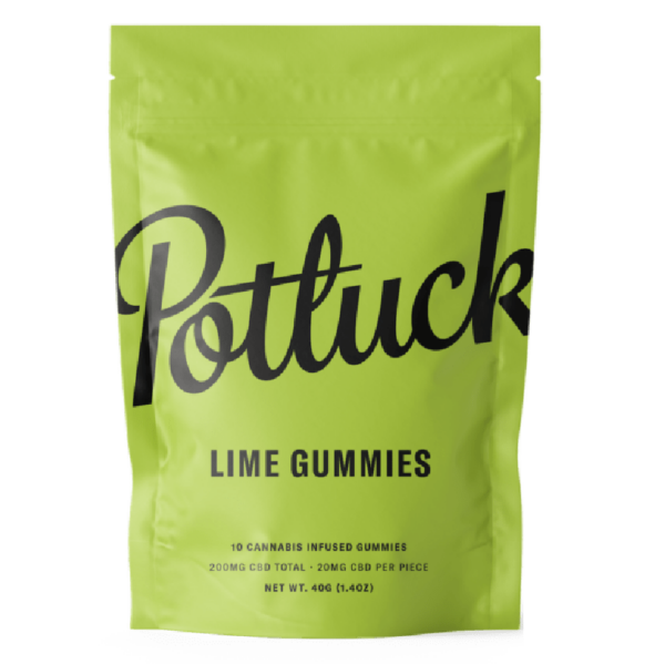 Potluck Extracts – Lime Gummies (CBD) – 200mg | Weed Deals Canada